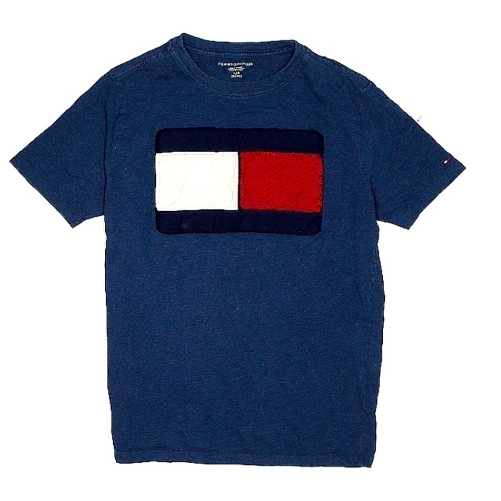 Tommy Hilfiger flag appliqué short sleeve crewneck T-shirt large